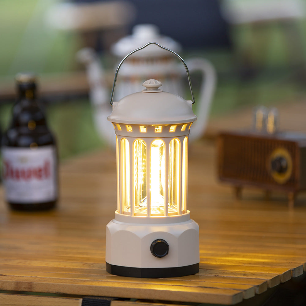 COB Portable Retro Camping Lantern Outdoor Tent Light