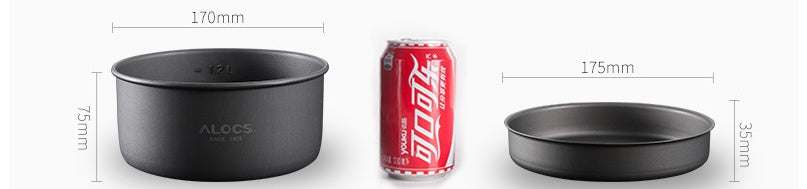 Windproof Alcohol Stove Set With Camping Pot