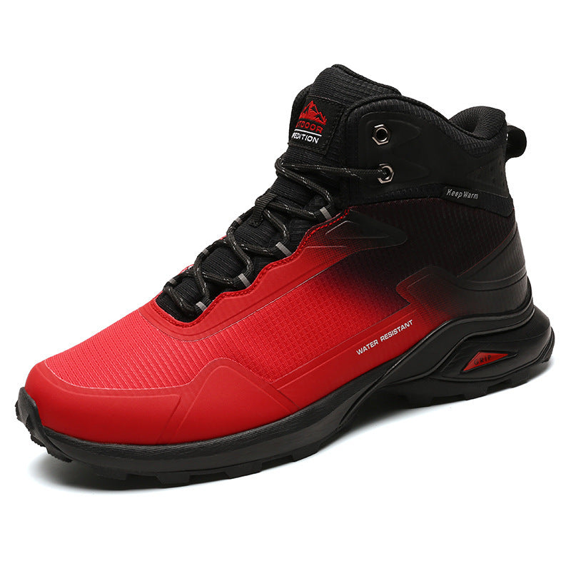 Large Size Mens High Top Winter Hiking Shoes Outdoor Sports