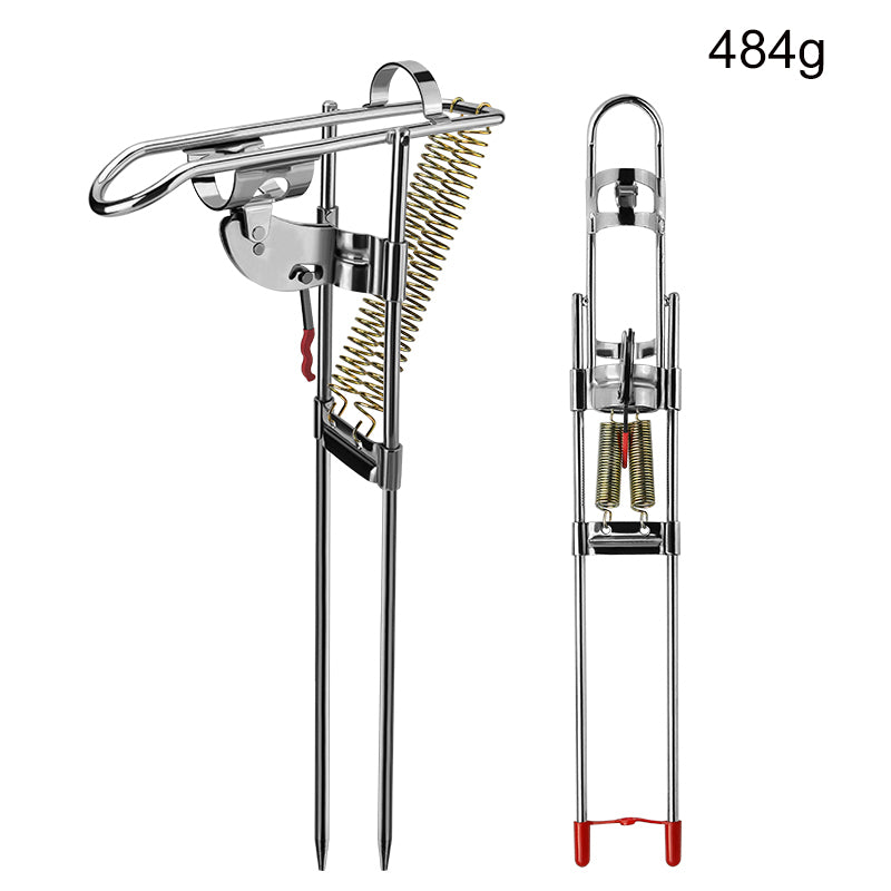 Fishing Rod Holder Spring Automatic Stainless Steel Adjustable Folding Bracket
