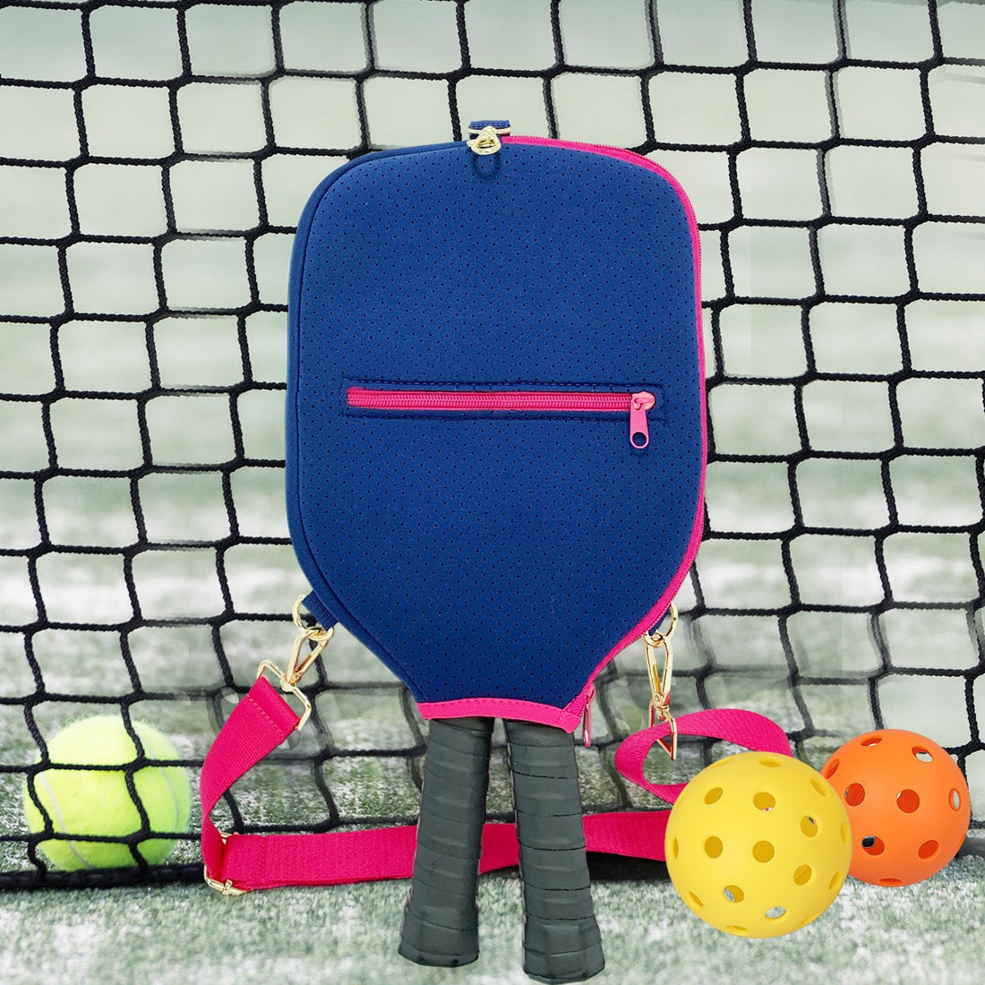 Diving Material Crossbody Pickleball Racket Bag With Hook
