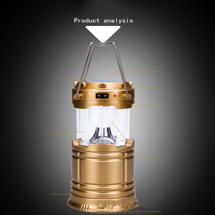 Solar Rechargeable Telescopic Camping Lantern