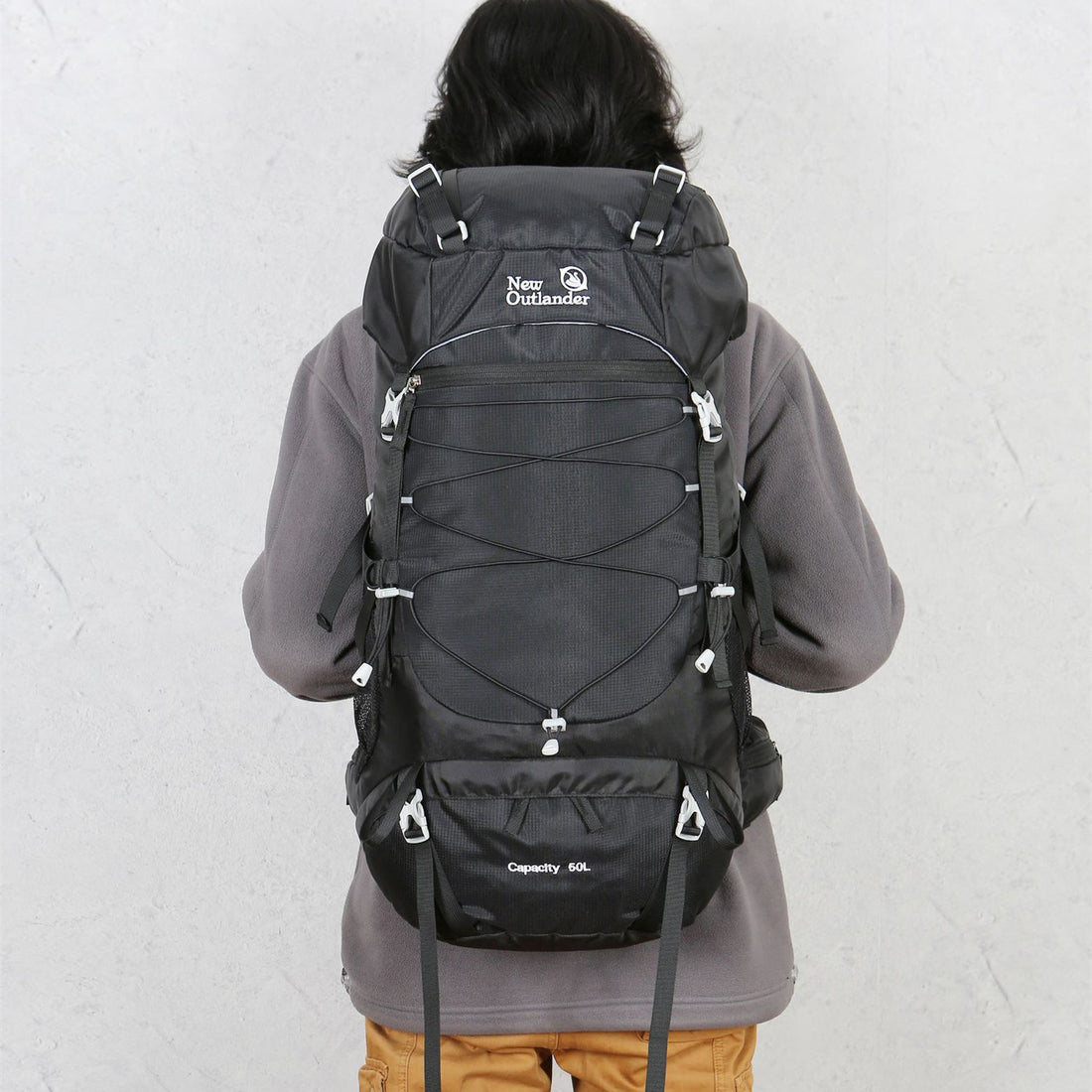 50L Large Capacity Nylon Hiking Camping Backpack