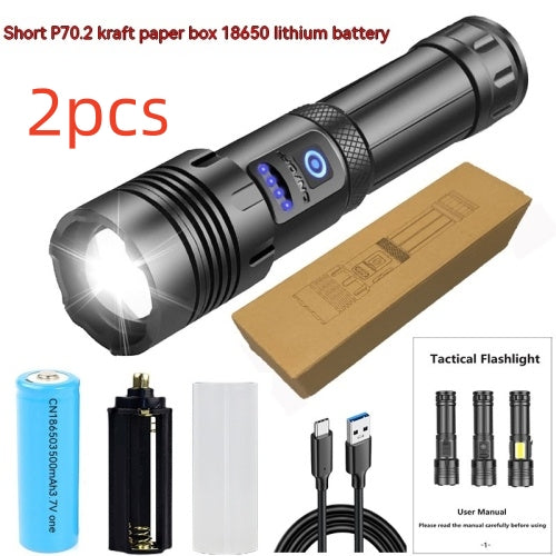 Rechargeable Strong Light Outdoor Camping Flashlight