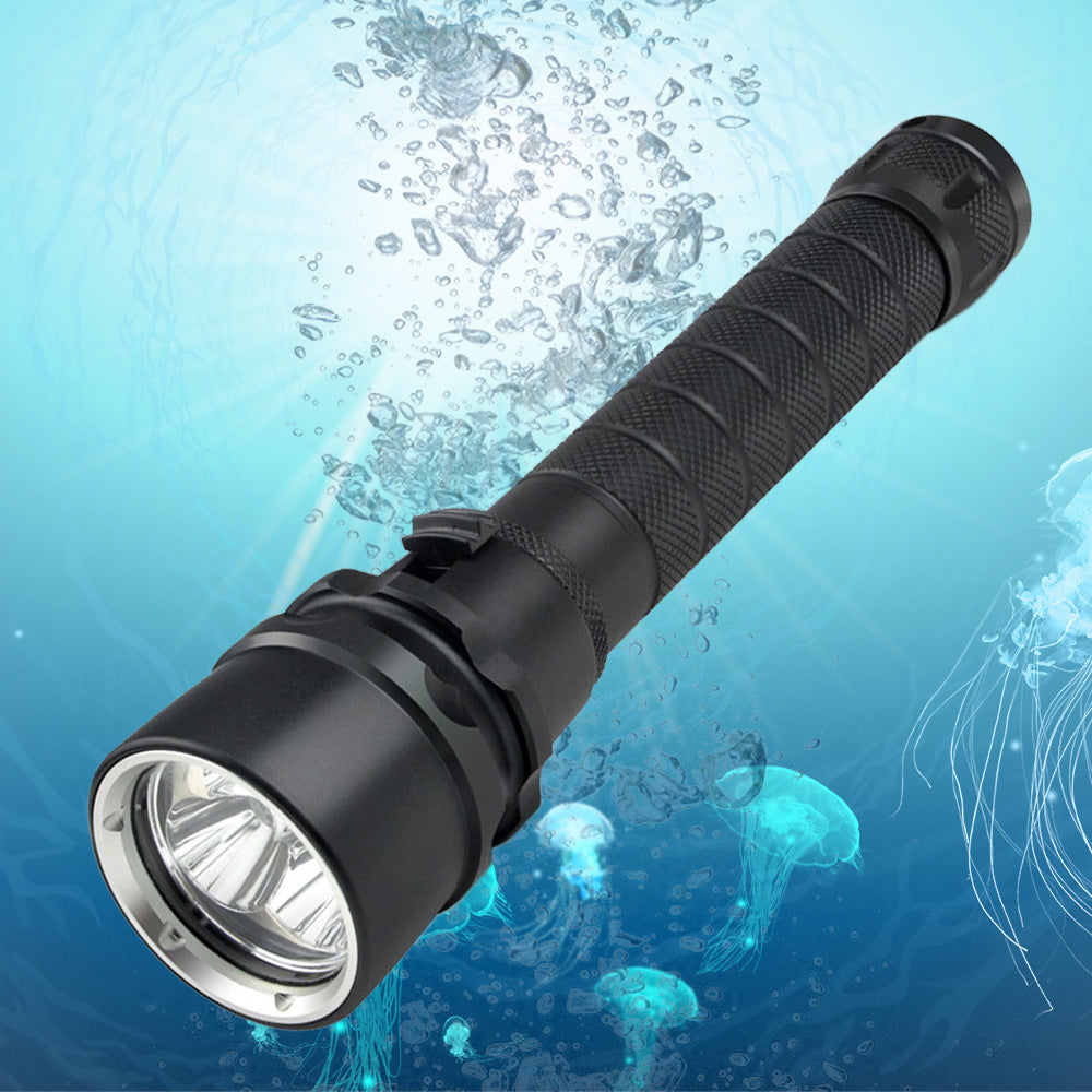 Rechargeable Aluminum Alloy Diving Flashlight