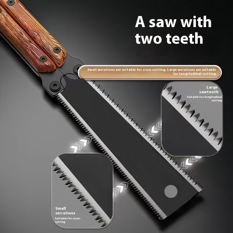 Double-sided Foldable Saw Hand Saw Butterfly Saw