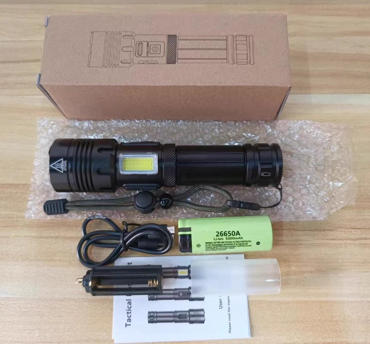 Rechargeable Strong Light Outdoor Camping Flashlight