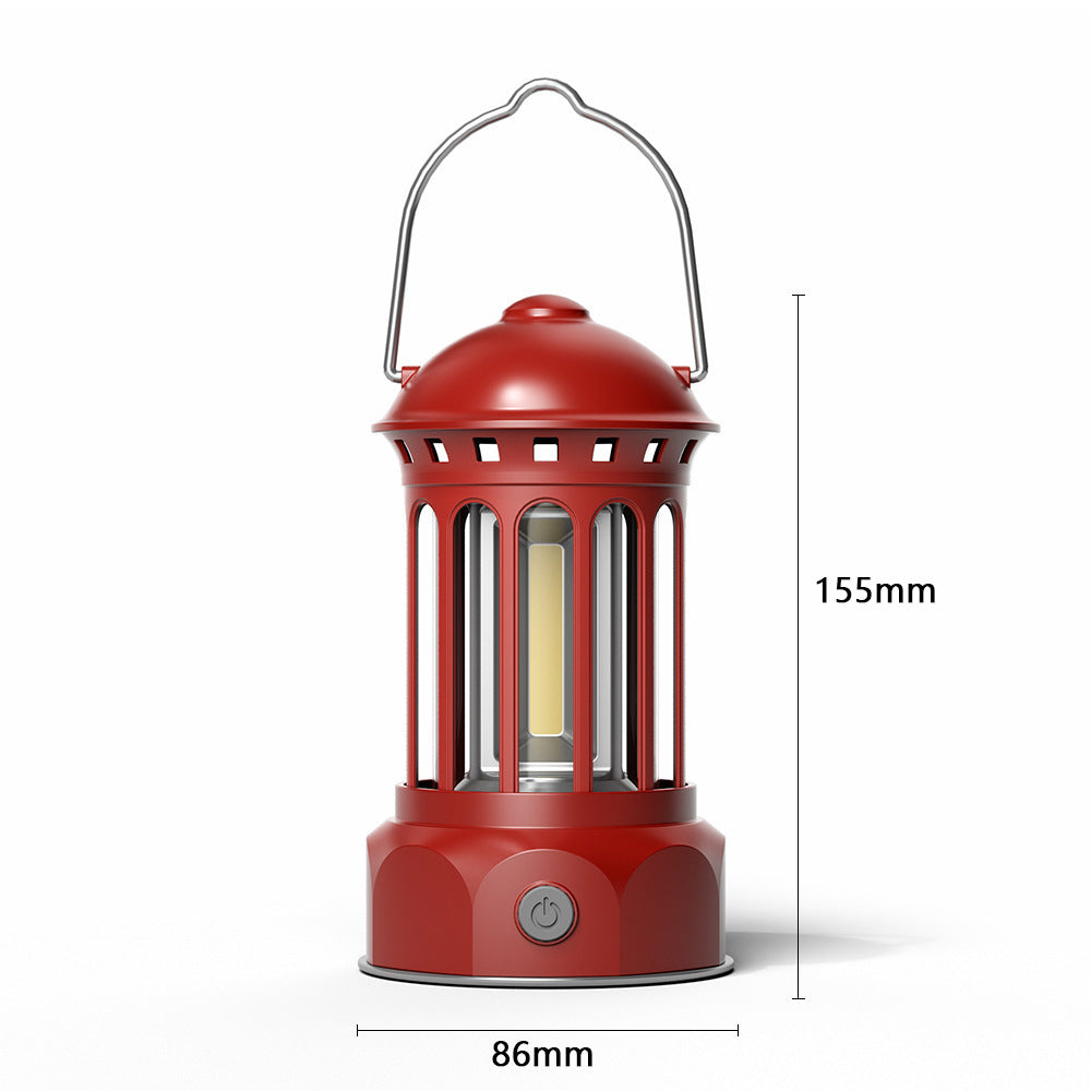 COB Portable Retro Camping Lantern Outdoor Tent Light