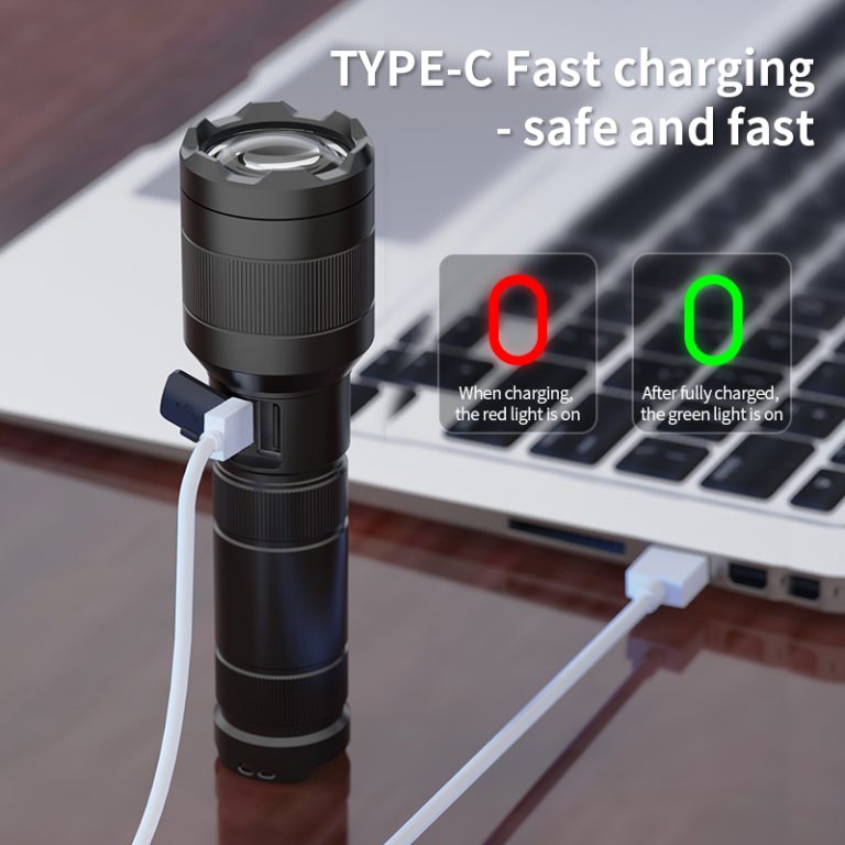 Outdoor Waterproof Strong Light Rechargeable Flashlight