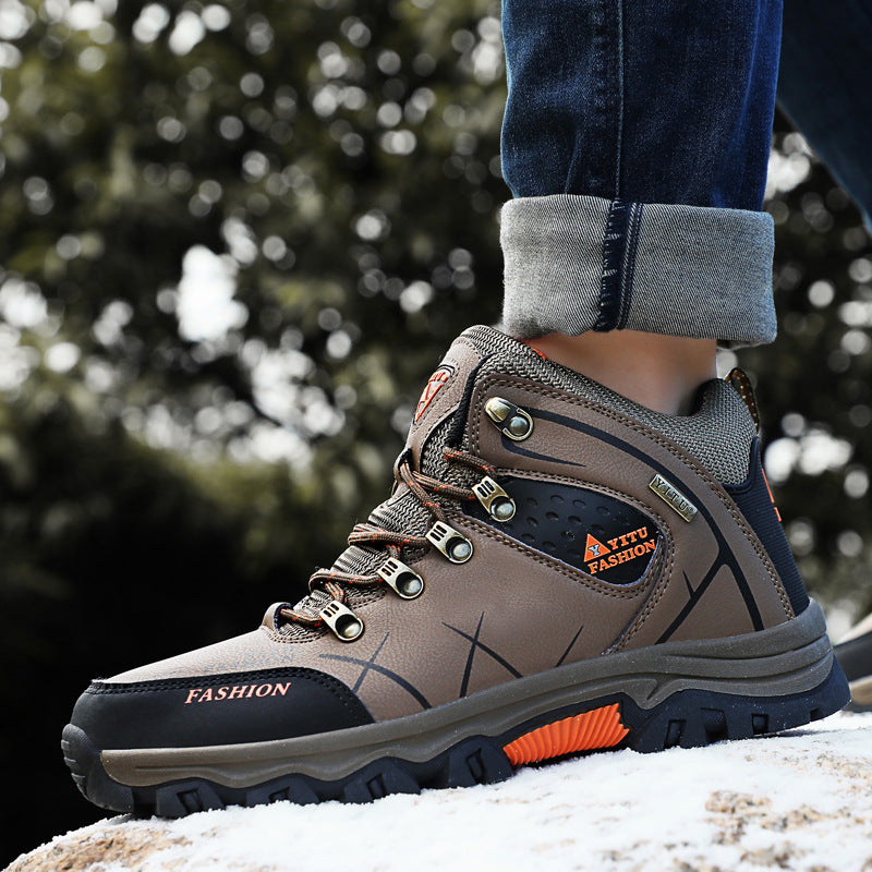 High Top Velvet Lined Outdoor Hiking Shoes