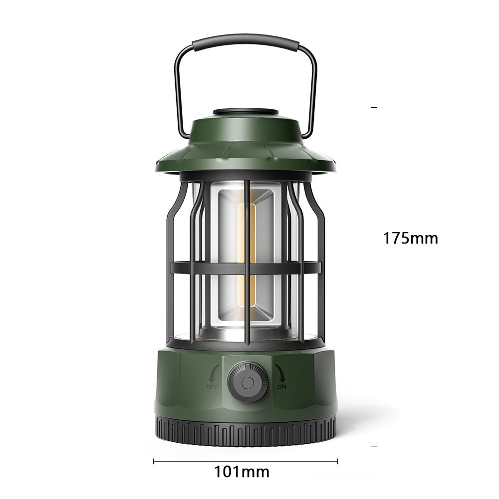 COB Portable Retro Camping Lantern Outdoor Tent Light