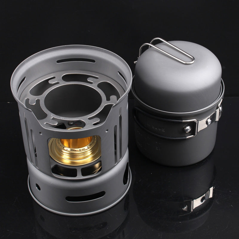 Portable 7-Piece Aluminum Camping Cookware Set