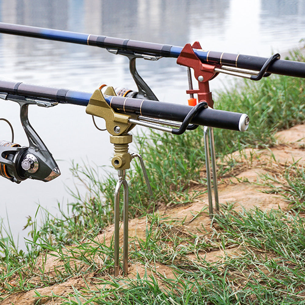 Fishing Rod Holder Spring Automatic Stainless Steel Adjustable Folding Bracket