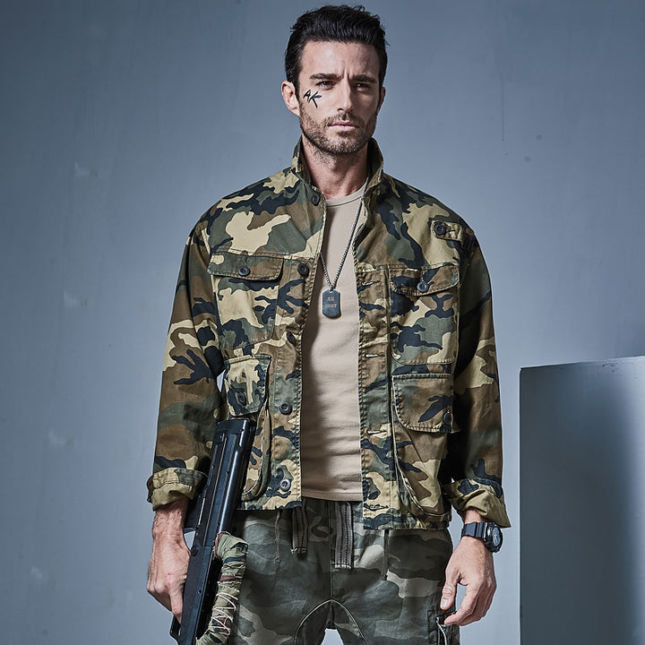 Camouflage Outdoor Jacket Military Style Lightweight Jacket