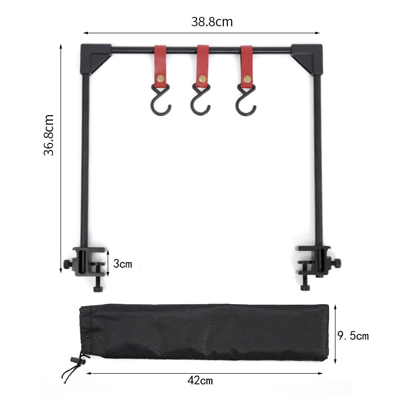 Adjustable Camping Table Clamp Storage Rack