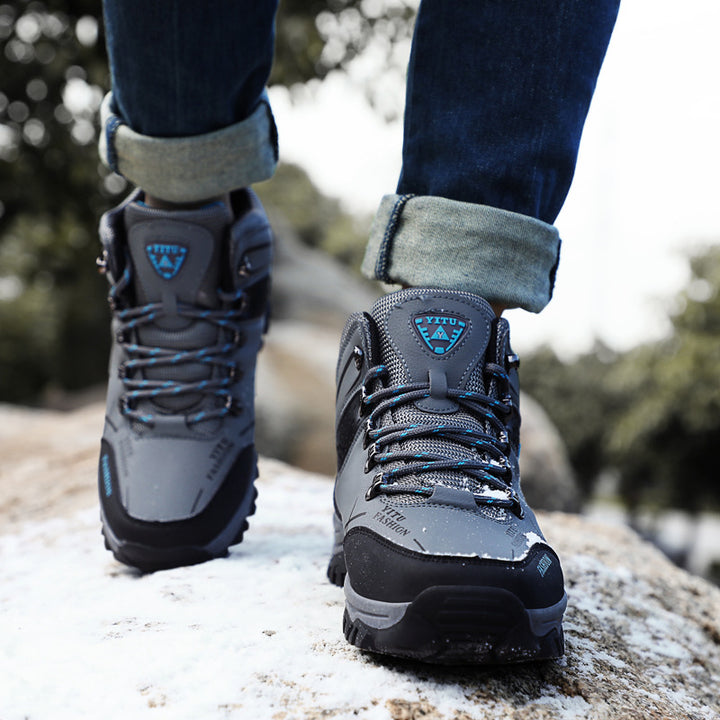 High Top Velvet Lined Outdoor Hiking Shoes