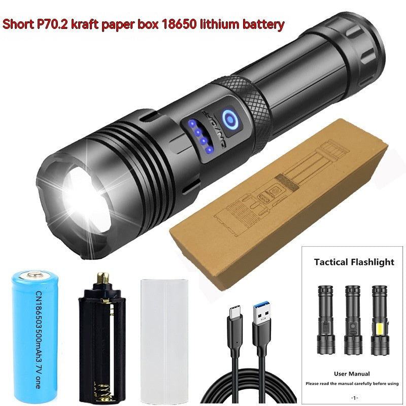 Rechargeable Strong Light Outdoor Camping Flashlight