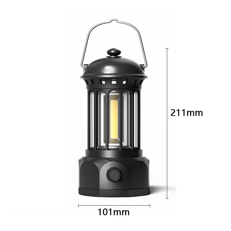 COB Portable Retro Camping Lantern Outdoor Tent Light