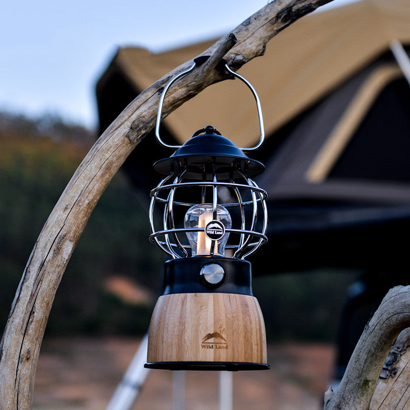 Retro Portable Hanging Camping Tent Lantern Atmosphere Light