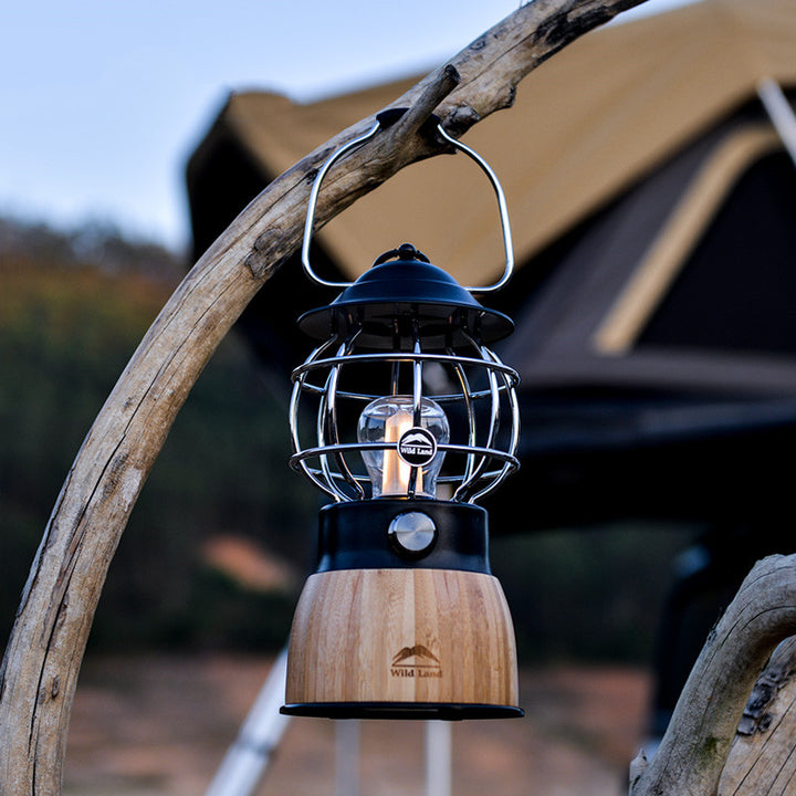 Retro Portable Hanging Camping Tent Lantern Atmosphere Light