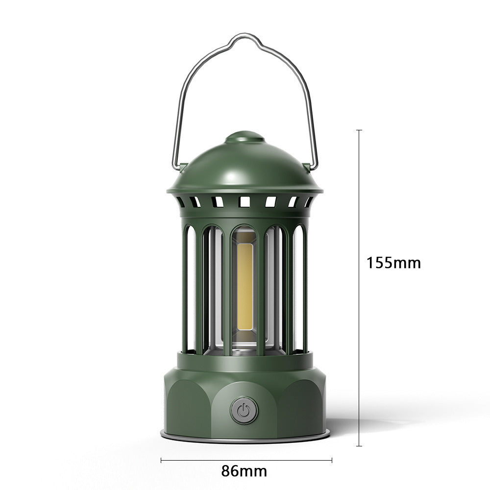 COB Portable Retro Camping Lantern Outdoor Tent Light