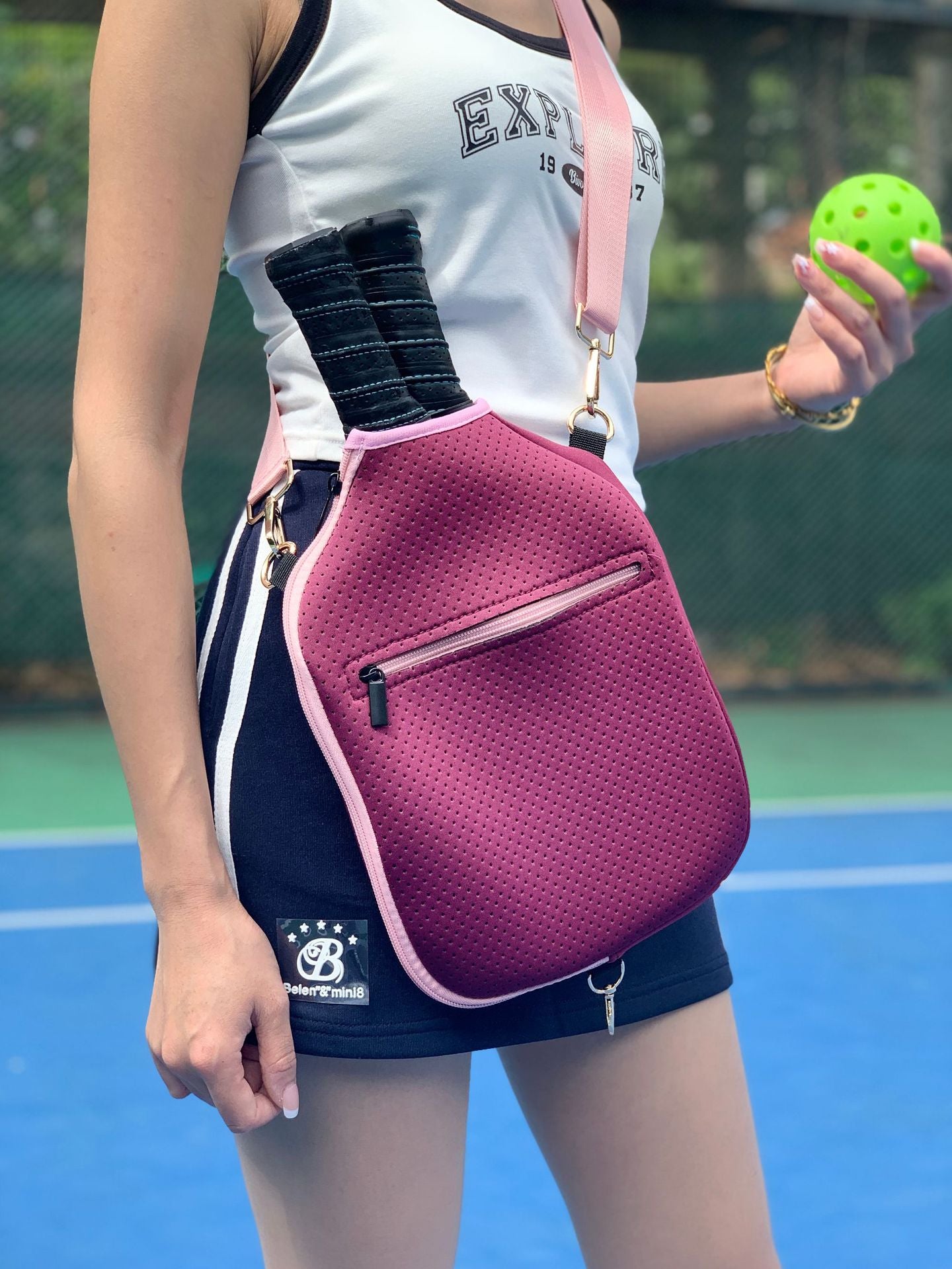 Diving Material Crossbody Pickleball Racket Bag With Hook