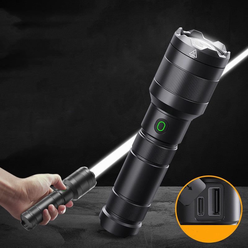 Outdoor Waterproof Strong Light Rechargeable Flashlight
