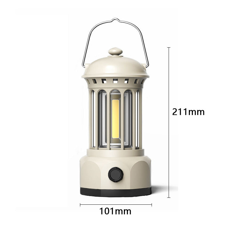 COB Portable Retro Camping Lantern Outdoor Tent Light