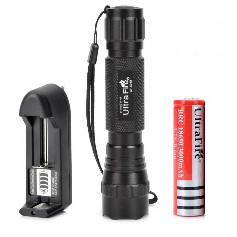 High Power Rechargeable LED Long Range Flashlight