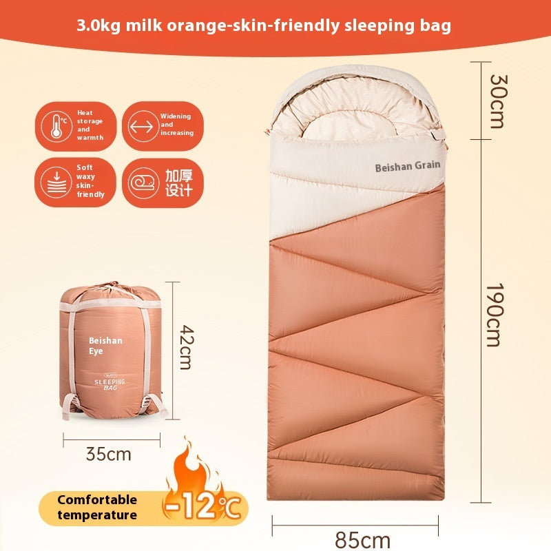 Warm Thickened Cold-Protection Outdoor Sleeping Bag