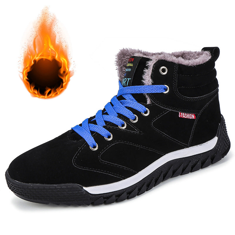 Mens Large Size Warm Lightweight High Top Cotton Shoes