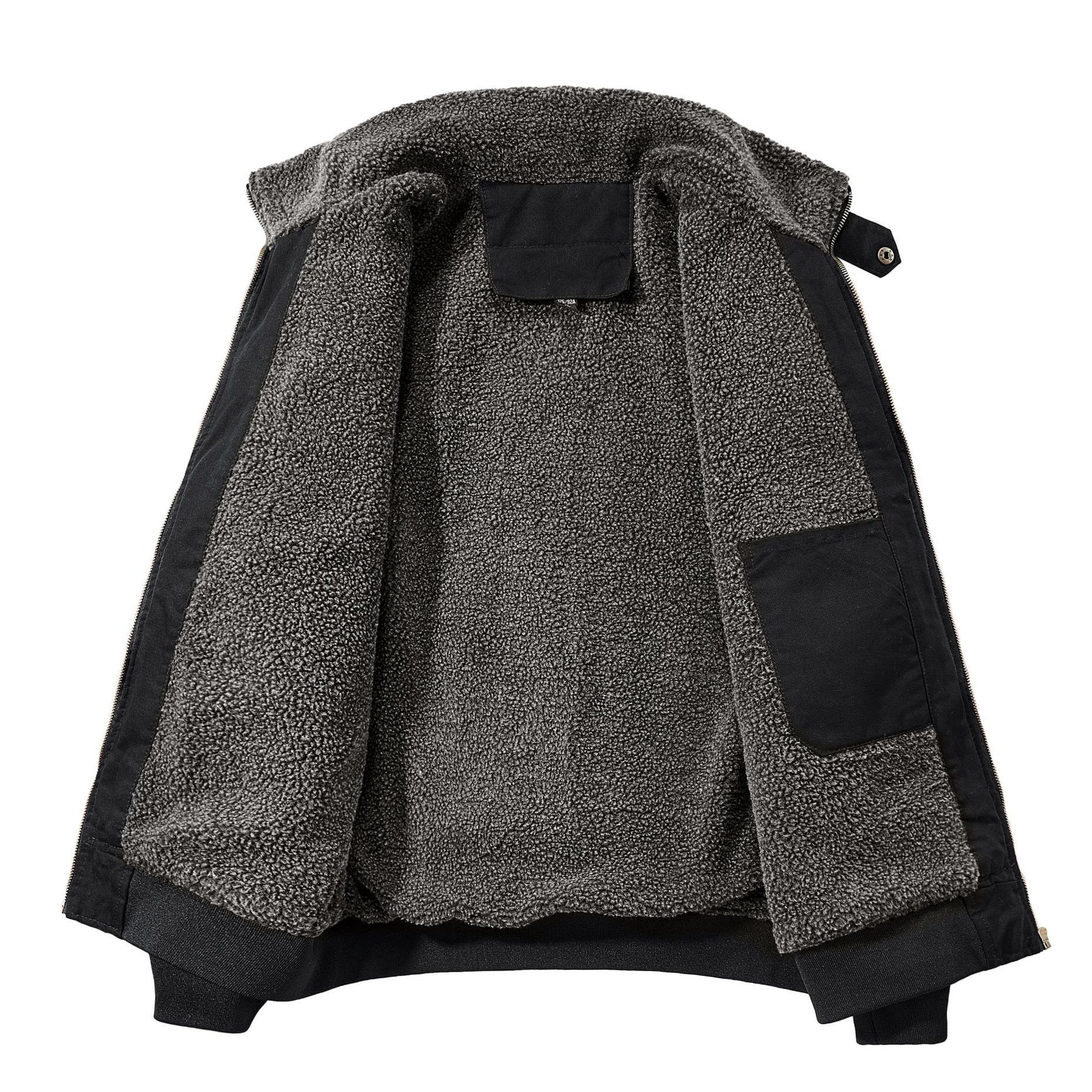 Men’s Winter Fleece-Lined Thickened Cotton Coat