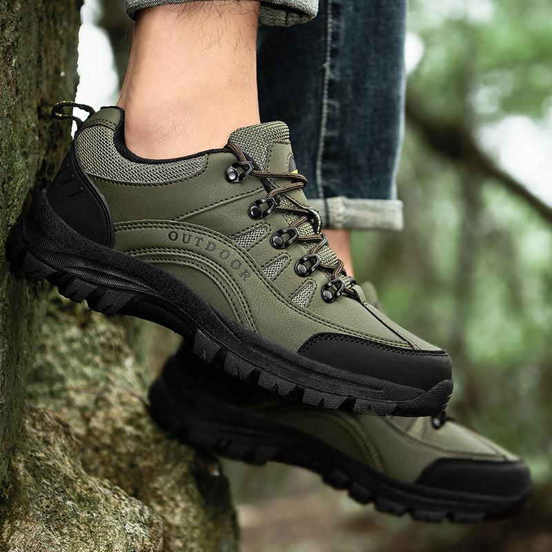 Leather Low Top Outdoor Hiking Shoes