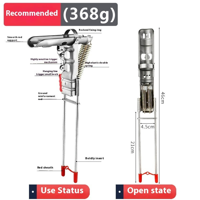 Fishing Rod Holder Spring Automatic Stainless Steel Adjustable Folding Bracket