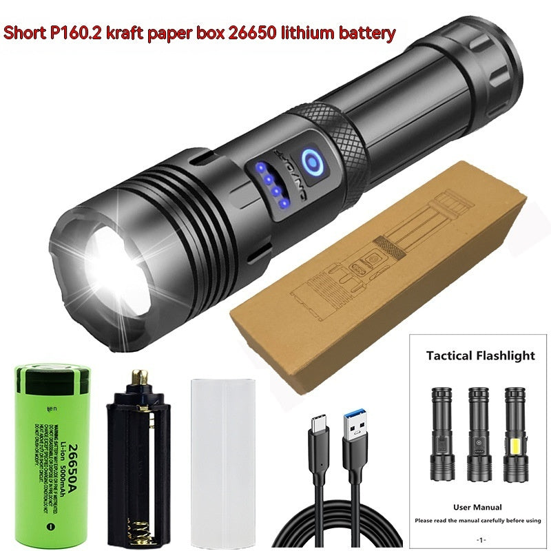 Rechargeable Strong Light Outdoor Camping Flashlight