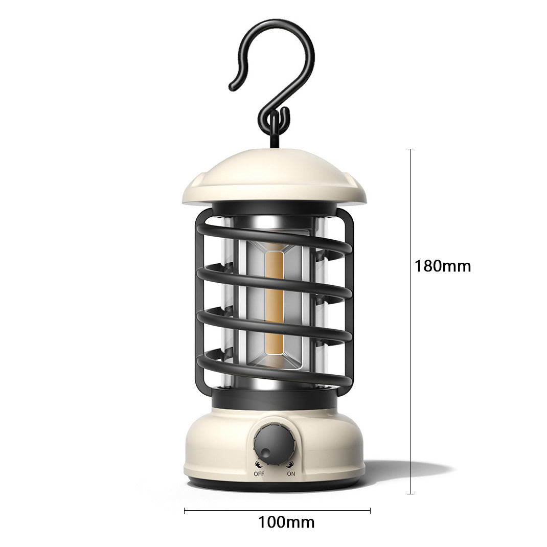 COB Portable Retro Camping Lantern Outdoor Tent Light