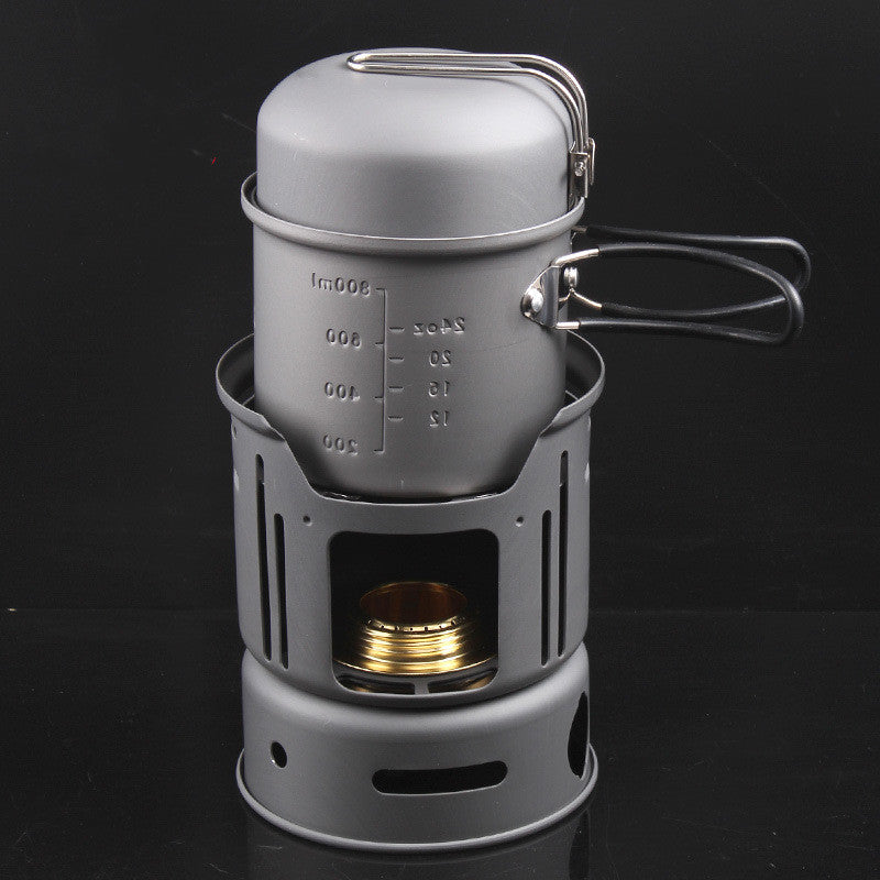 Portable 7-Piece Aluminum Camping Cookware Set