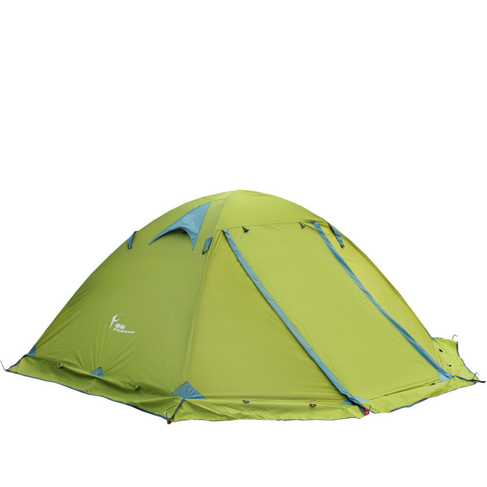 Windproof Camouflage Double-Layer Aluminum Camping Tent