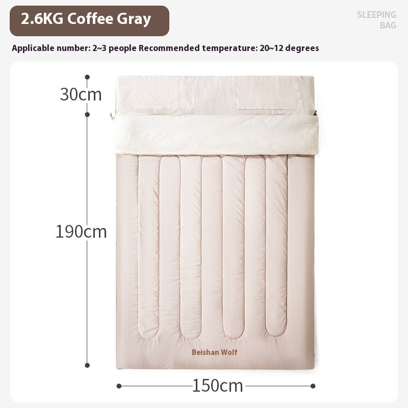 Double Thickened Cold-Protection Outdoor Sleeping Bag