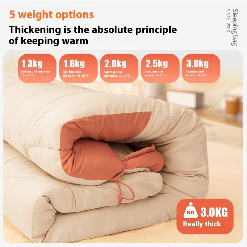 Warm Thickened Cold-Protection Outdoor Sleeping Bag