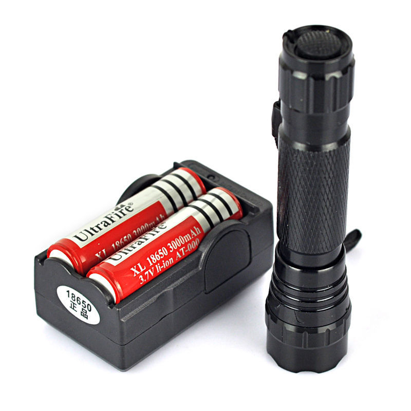 High Power Rechargeable LED Long Range Flashlight