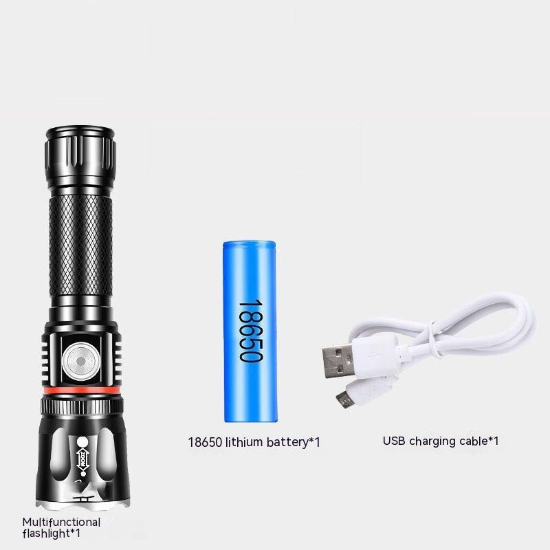 T6 Telescopic Multifunctional LED Camping Flashlight