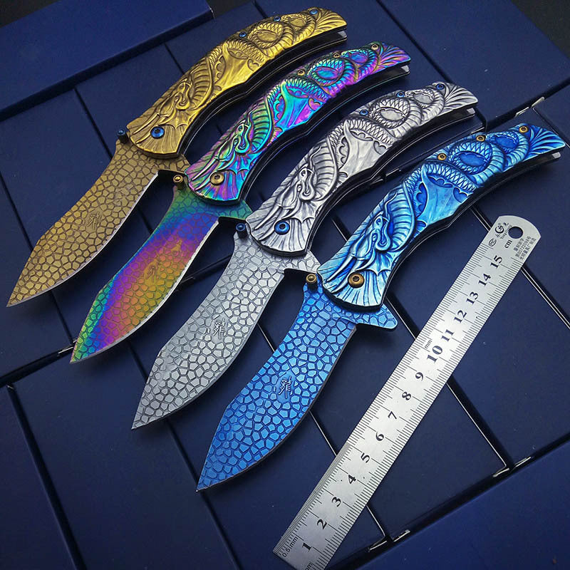 Stainless Steel Folding Camping Fruit Knife