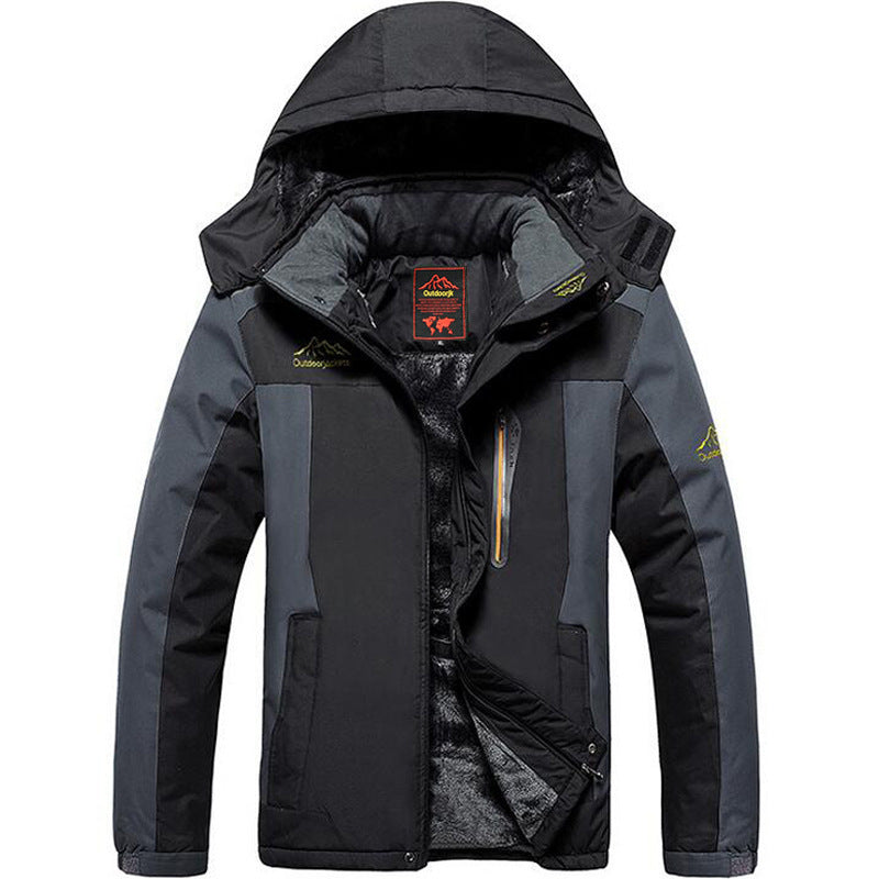 Men's Fleece-Lined Thickened Mountaineering Jacket