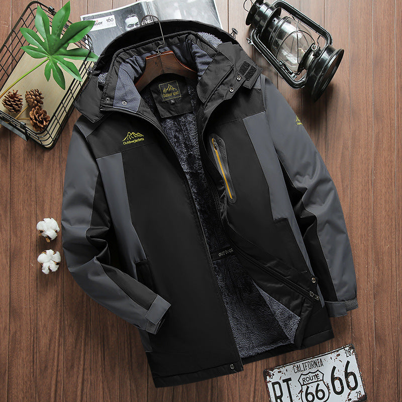 Men's Fleece-Lined Thickened Mountaineering Jacket