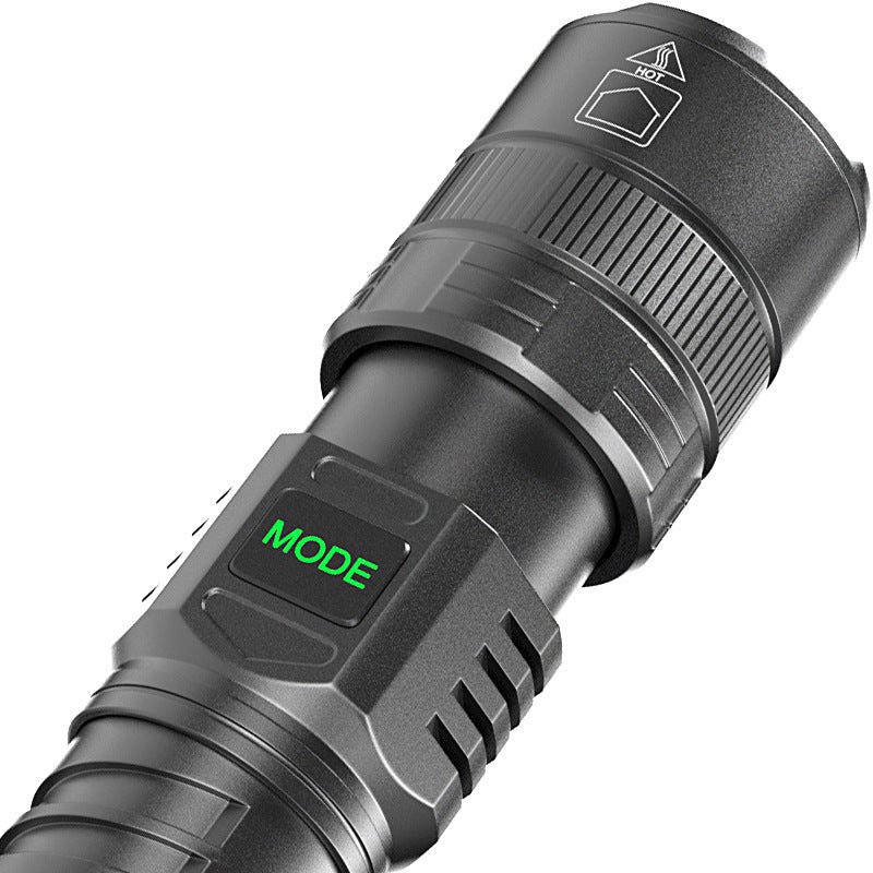 USB Rechargeable Zoom LED Camping Flashlight