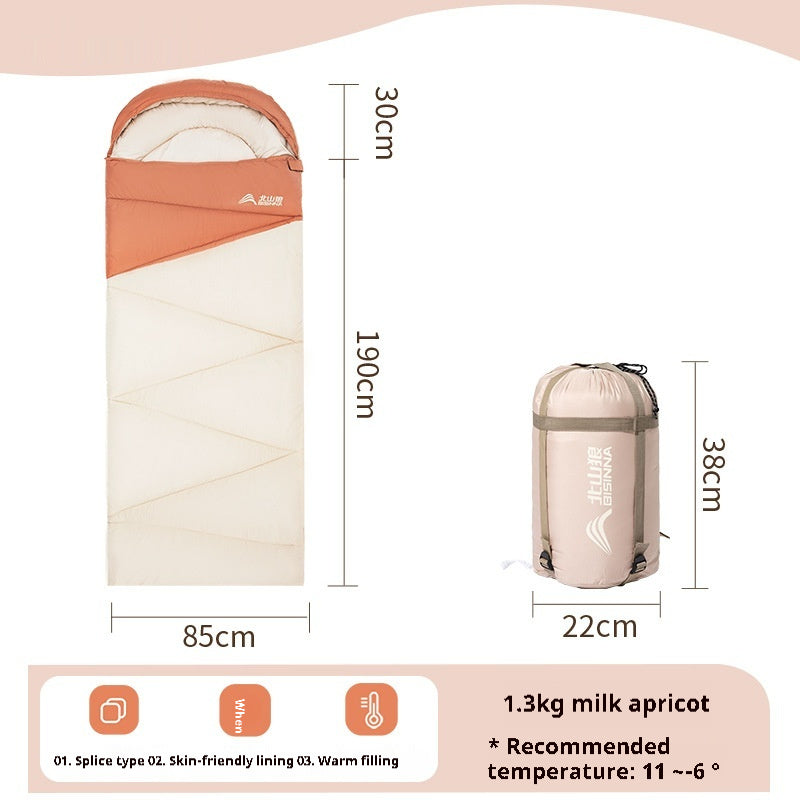 Warm Thickened Cold-Protection Outdoor Sleeping Bag