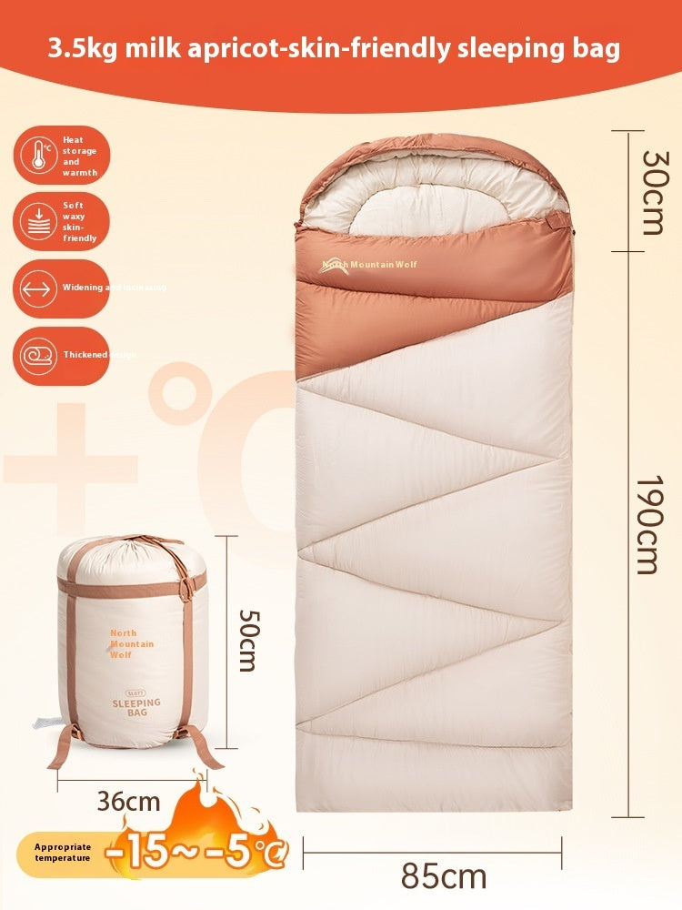 Warm Thickened Cold-Protection Outdoor Sleeping Bag
