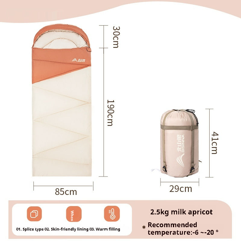 Warm Thickened Cold-Protection Outdoor Sleeping Bag