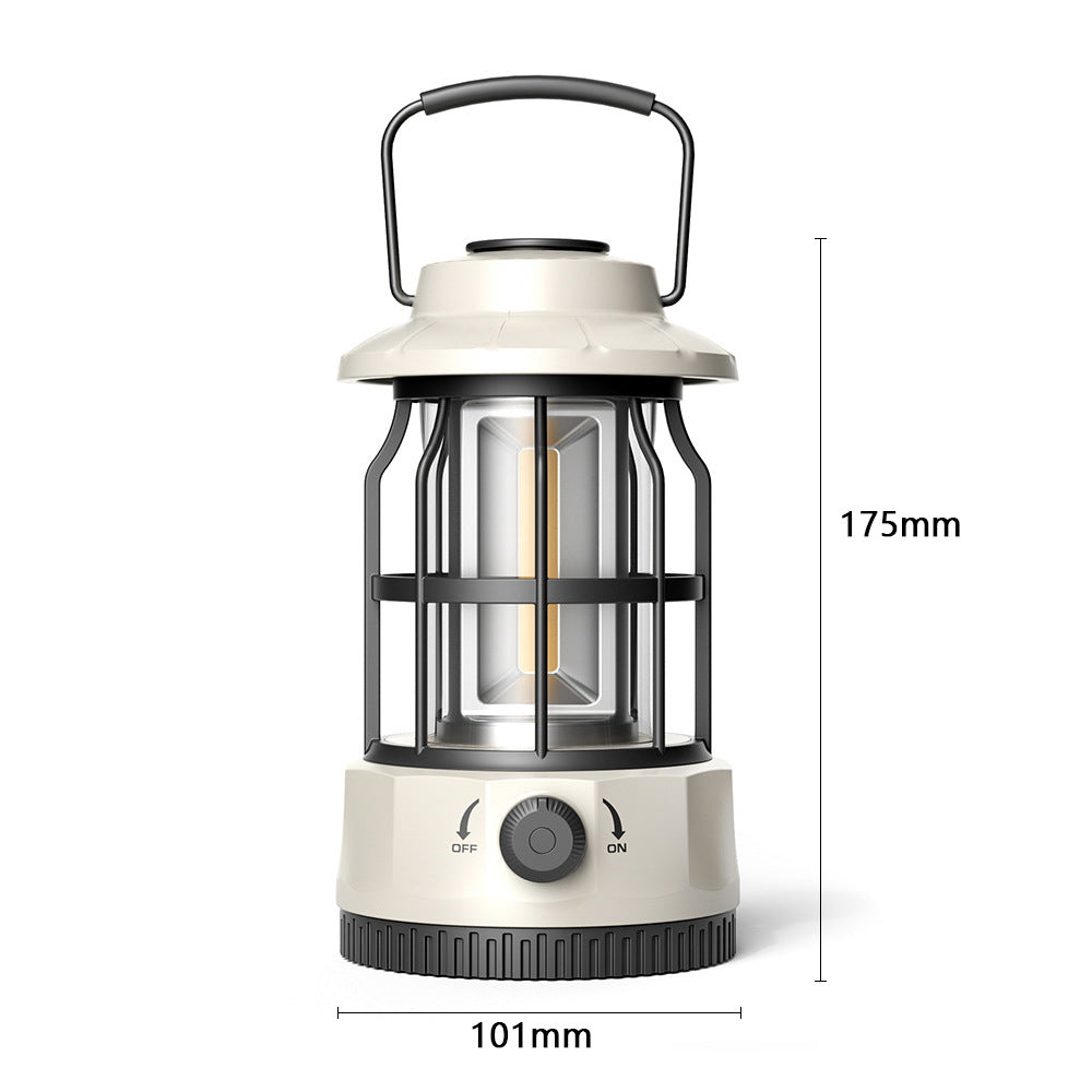 COB Portable Retro Camping Lantern Outdoor Tent Light